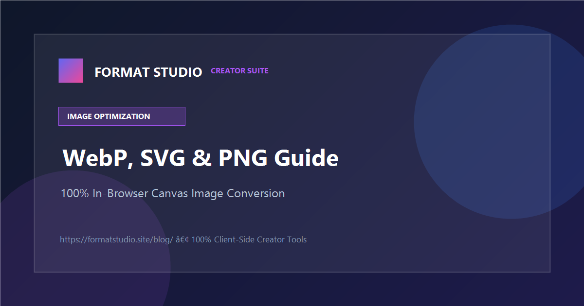 WebP vs PNG vs JPG image format comparison matrix illustration