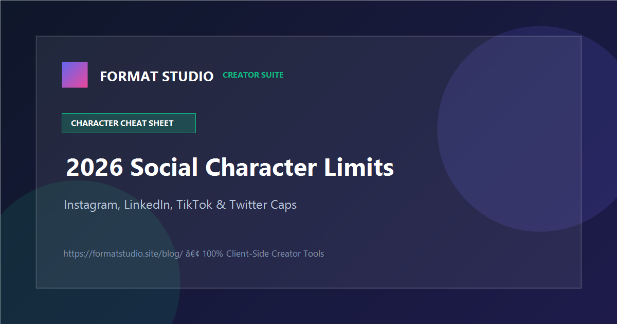 Social media character limits cheat sheet thumbnail